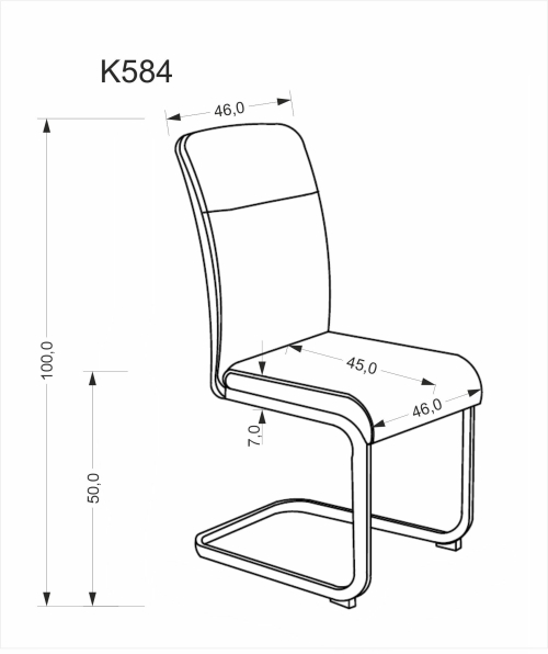 K584 krzesło kolor beżowy / kaszmir