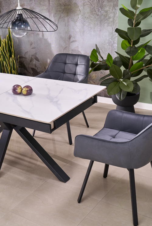 K588 krzesło z funkcją obrotu kolor popielaty