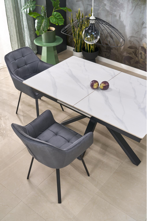 K588 krzesło z funkcją obrotu kolor popielaty