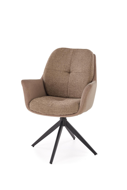 K591 krzesło z funkcją obrotu kolor brązowy