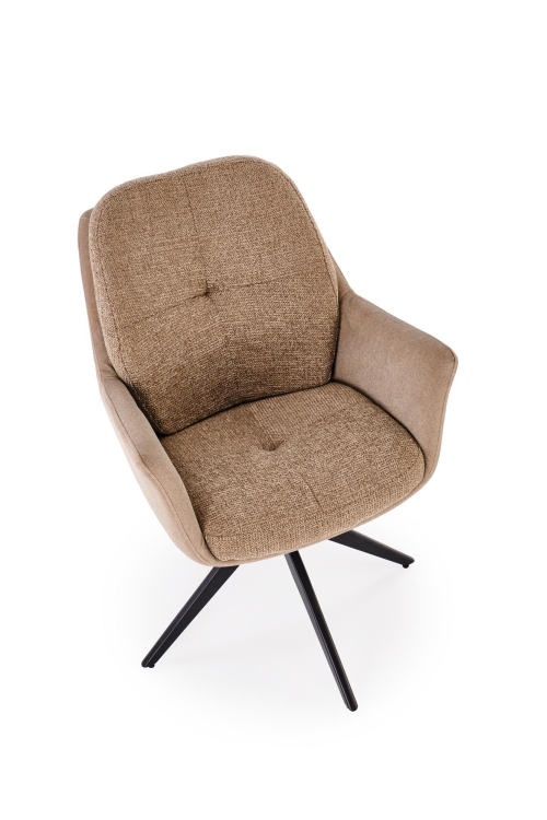 K591 krzesło z funkcją obrotu kolor brązowy