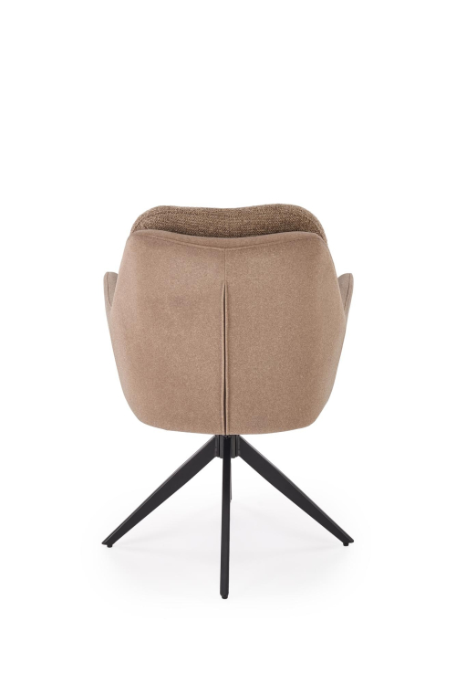 K591 krzesło z funkcją obrotu kolor brązowy