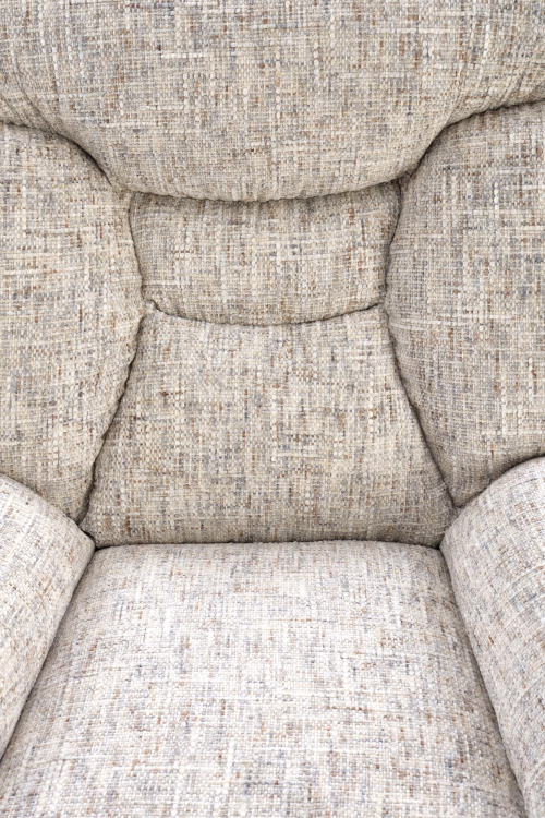 KRONOS fotel  z funkcją kołyski z podnóżkiem, beżowy / wielobarwny