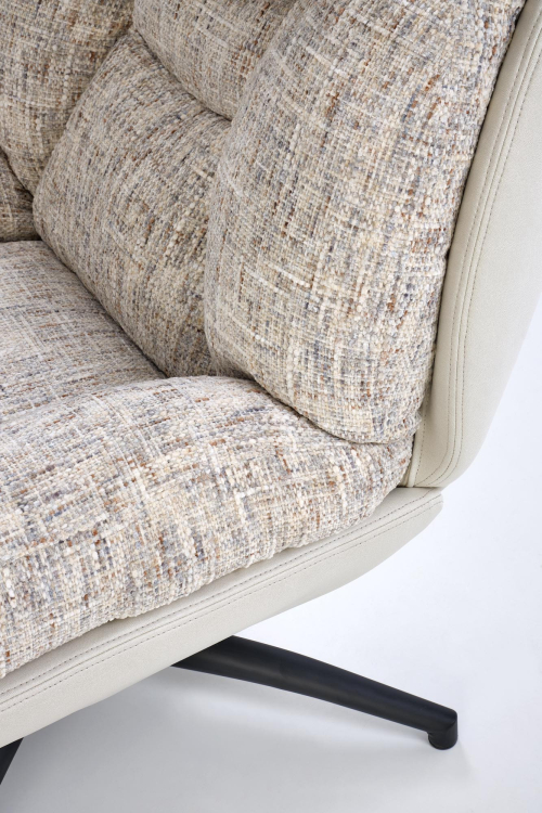 KRONOS fotel  z funkcją kołyski z podnóżkiem, beżowy / wielobarwny