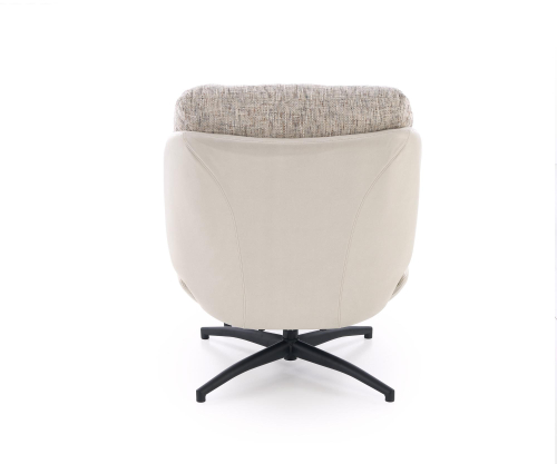 KRONOS fotel  z funkcją kołyski z podnóżkiem, beżowy / wielobarwny