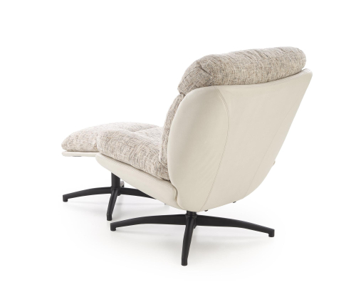 KRONOS fotel  z funkcją kołyski z podnóżkiem, beżowy / wielobarwny