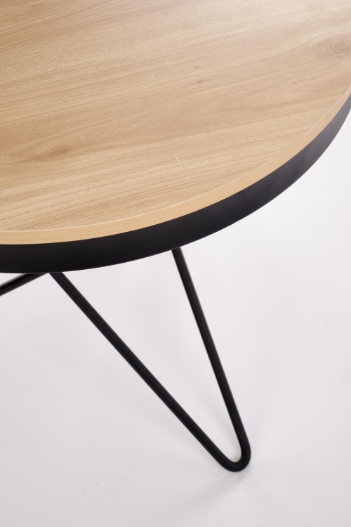 LEILA ława, naturalny / czarny