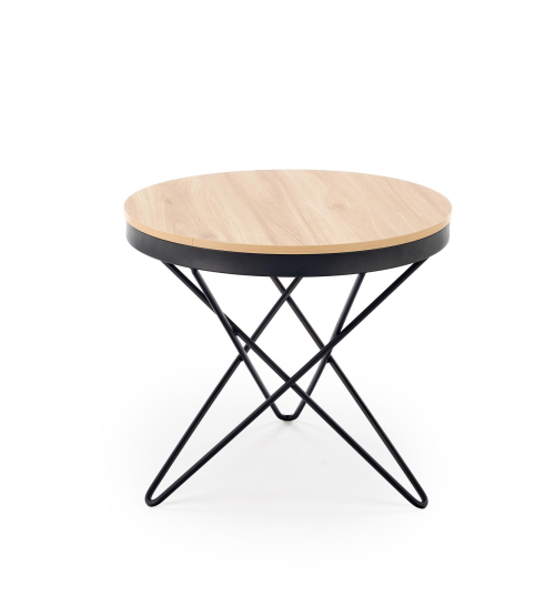 LEILA ława, naturalny / czarny