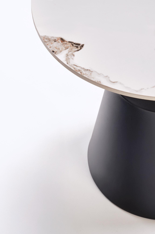 MAGNETA zestaw 2 ław, biały marmur / czarny