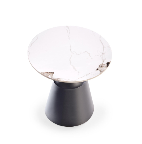 MAGNETA zestaw 2 ław, biały marmur / czarny