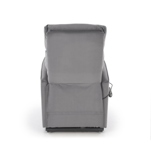 MARONI fotel wypoczynkowy popielaty z funkcją elektrycznego rozkładania / funkcja pionizacji