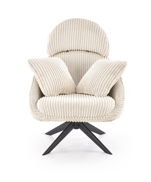 MERRY 2 fotel wypoczynkowy z funkcją obracania, kremowy