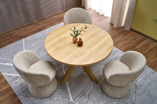 MORUS stół okrągły fi120/75 cm, naturalny