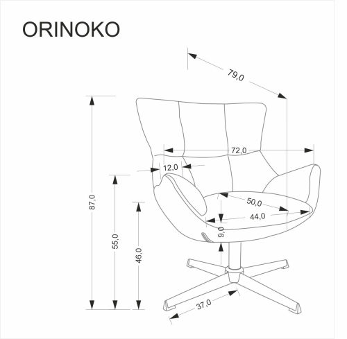ORINOKO fotel obrotowy wypoczynkowy beżowy