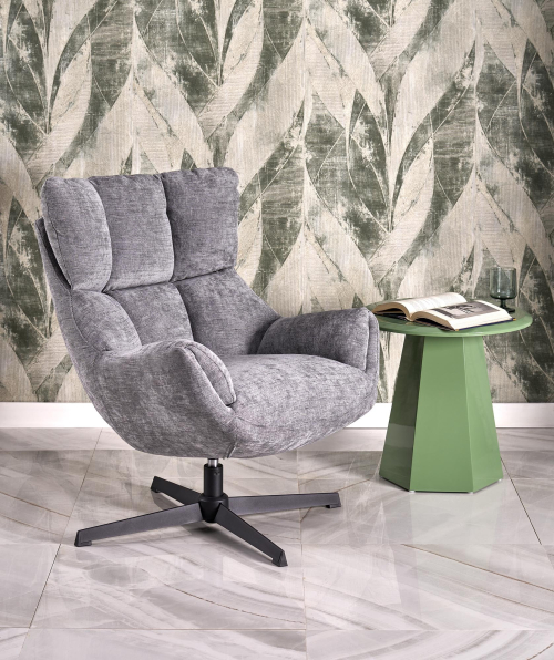 ORINOKO fotel obrotowy wypoczynkowy popielaty