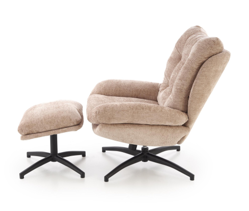 PESTO fotel z podnóżkiem / funkcja kołyski, beżowy