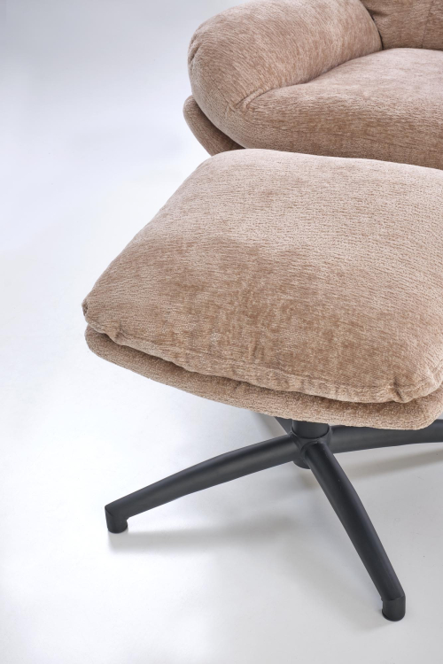 PESTO fotel z podnóżkiem / funkcja kołyski, beżowy