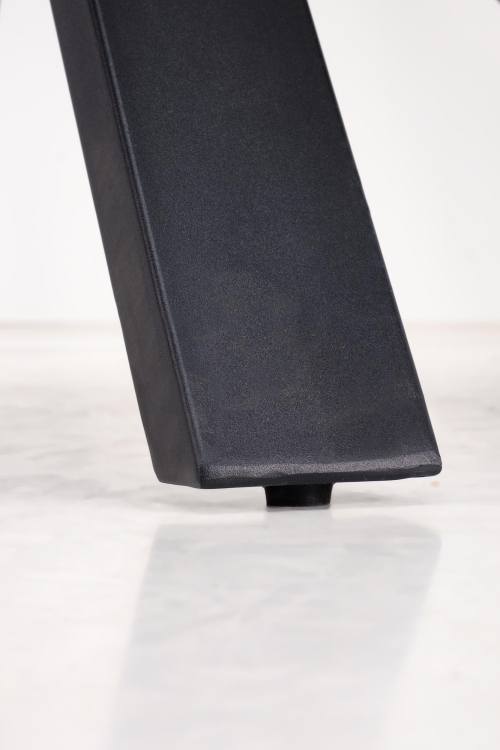 PLATAN stół rozkładany 140-180/85/76 cm, biały marmur / czarny