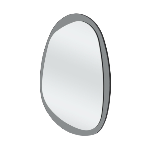 PLAZA lustro ścienne, srebrny / niebieski