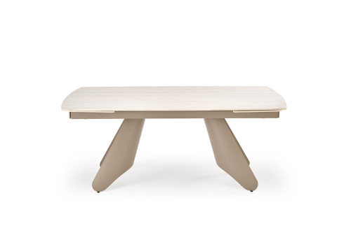 SALIX stół rozkładany, trawertyn / kaszmir