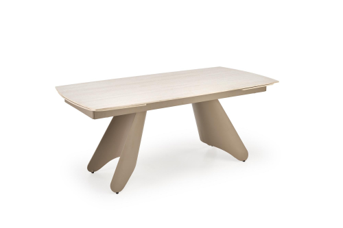 SALIX stół rozkładany, trawertyn / kaszmir