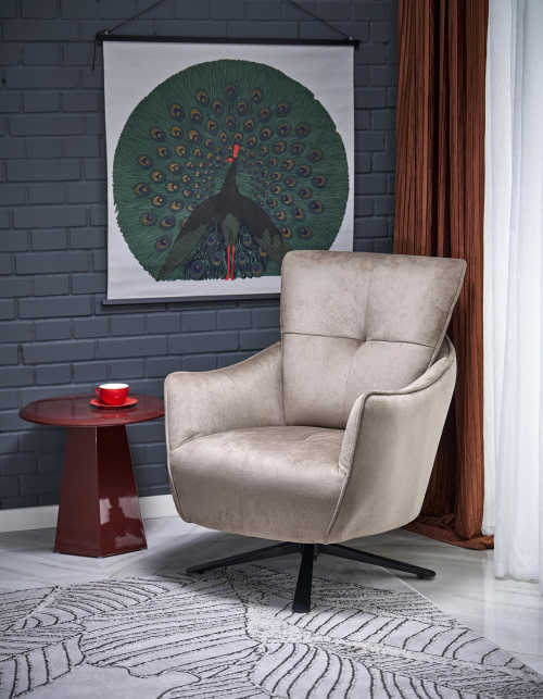 SCAMPI fotel obrotowy wypoczynkowy, cappuccino