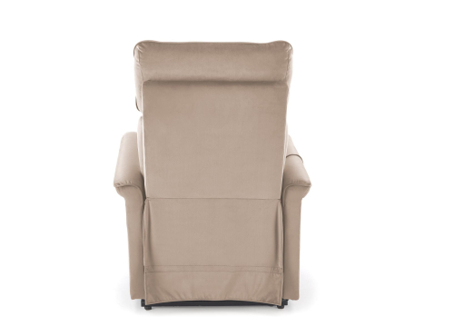 SEMIR 2 fotel wypoczynkowy beżowy z funkcją elektrycznego rozkładania / funkcja pionizacji / funkcja masażu