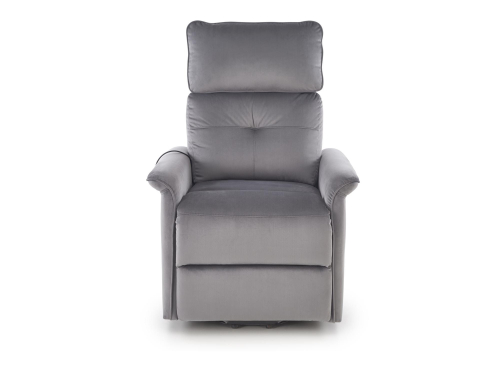 SEMIR 2 fotel wypoczynkowy popielaty z funkcją elektrycznego rozkładania / funkcja pionizacji / funkcja masażu