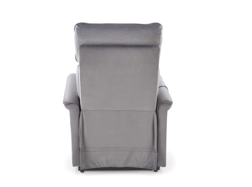 SEMIR 2 fotel wypoczynkowy popielaty z funkcją elektrycznego rozkładania / funkcja pionizacji / funkcja masażu