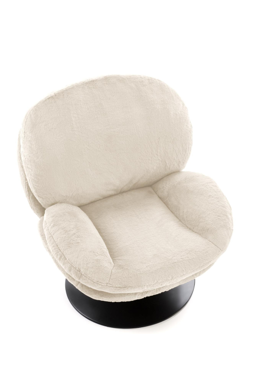 SHELL fotel obrotowy wypoczynkowy, kremowy