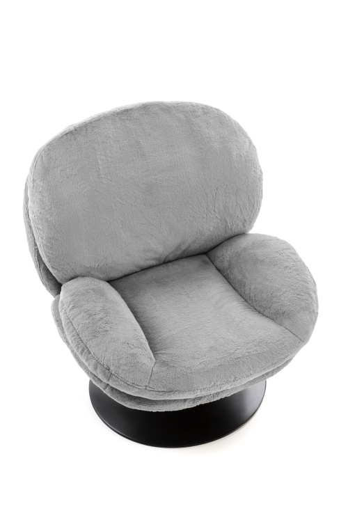 SHELL fotel obrotowy wypoczynkowy, popielaty