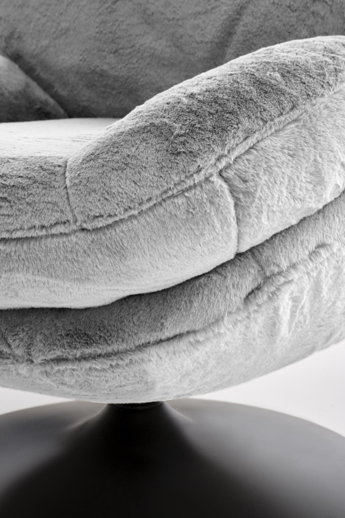 SHELL fotel obrotowy wypoczynkowy, popielaty