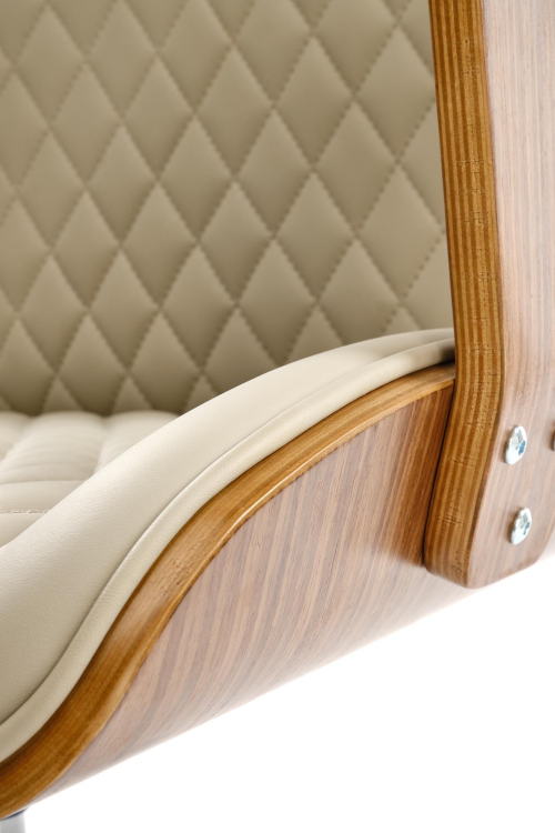 TIMBER fotel gabinetowy orzechowy/beżowy