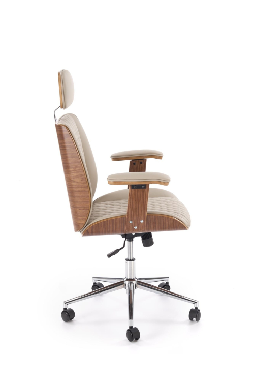 TIMBER fotel gabinetowy orzechowy/beżowy