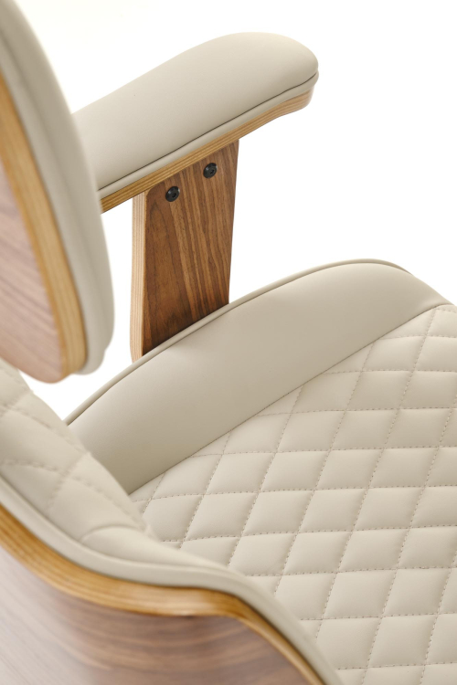 TIMBER fotel gabinetowy orzechowy/beżowy