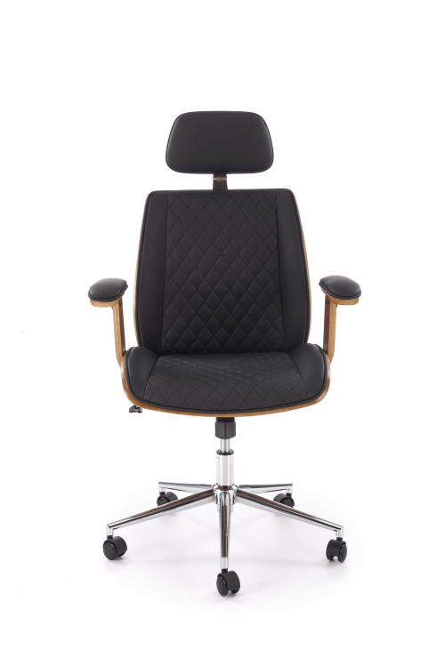 TIMBER fotel gabinetowy orzechowy/czarny