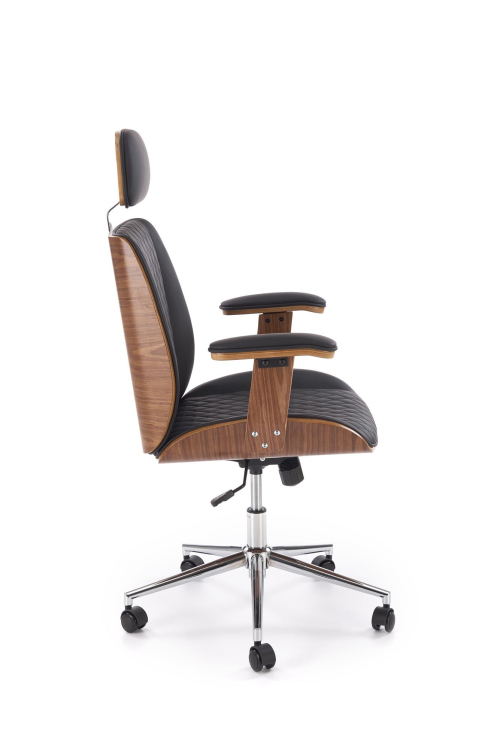 TIMBER fotel gabinetowy orzechowy/czarny