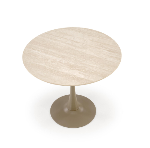 TOLIO stół okrągły, trawertyn/ kaszmir