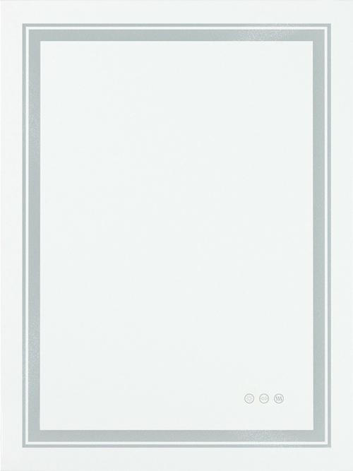 VERO lustro ścienne łazienkowe, srebrny (1p=1szt)