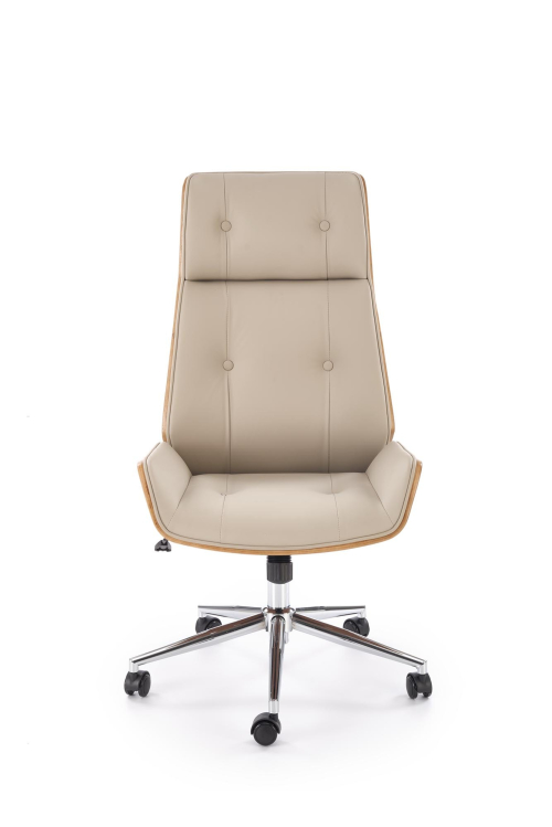 WEBSTER fotel gabinetowy orzechowy/beżowy