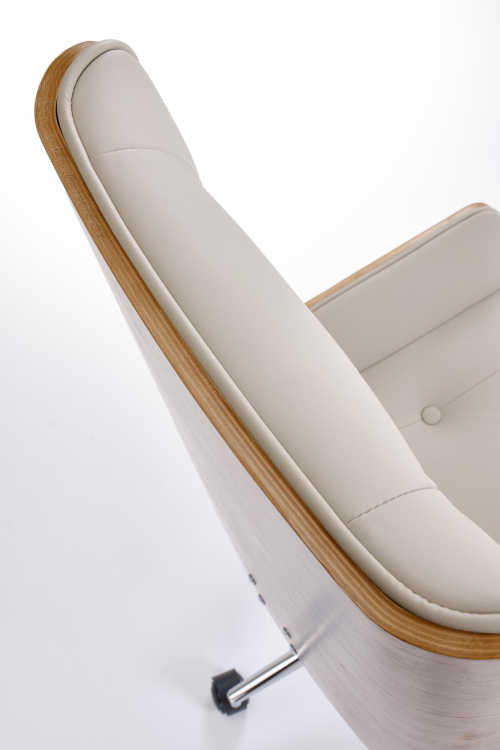 WEBSTER fotel gabinetowy orzechowy/beżowy