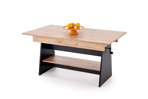 ERIKA ławostół rozkładany dąb artisan / czarny