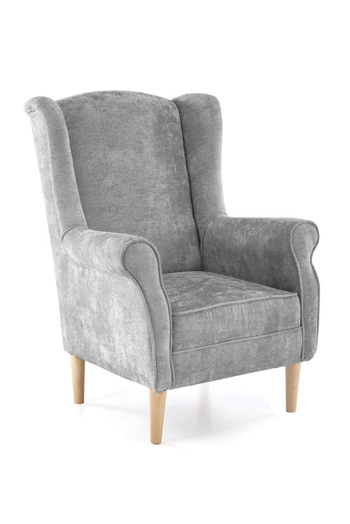 HERMES fotel wypoczynkowy, popielaty (tkanina MARKOS 14-#22)