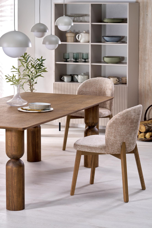 BASSO krzesło dąb naturalny / tap: CREMONA 14 (beżowy)