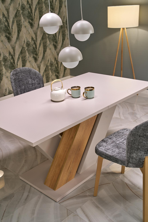 BASSO krzesło dąb naturalny / tap: CREMONA 96 (popiel)