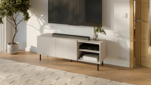 PAXOS RTV-1 TV szafka RTV 150 cm, kolor: kaszmir - czarny