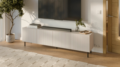 PAXOS RTV-2 TV  szafka RTV 200 cm, kolor: kaszmir - czarny