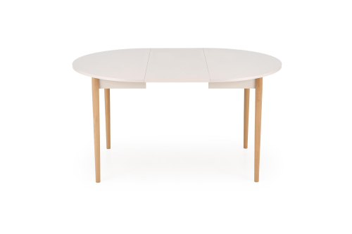 PIVOT stół rozkładany 102-142x102x75 cm, blat - kaszmir, nogi - naturalny