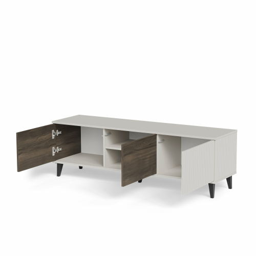 RANDOM 2 RTV-1 szafka RTV 150 cm kaszmir / orzech / czarny