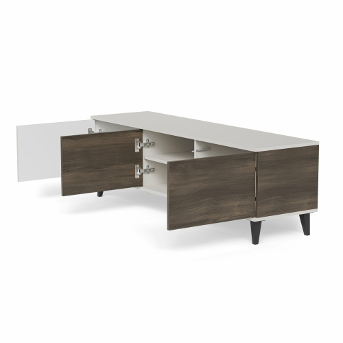 RANDOM 2 RTV-1 szafka RTV 150 cm kaszmir / orzech / czarny